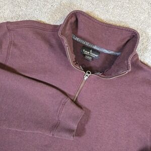 Tailor Vintage Mens Large Quarter Zip Sweatshirt Long Sleeve Brushed Fleece